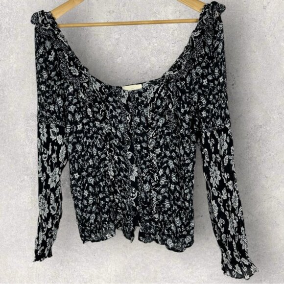 Sezane Silk Blend Floral Patchwork Jihane Blouse Top Size 40 French US 8 Boho - Picture 3 of 16